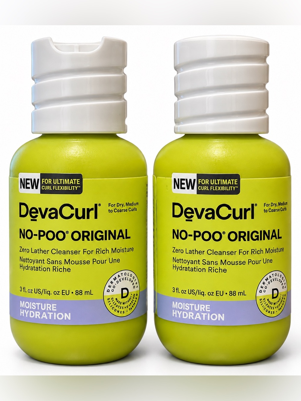 DevaCurl No-Poo Original Cleanser 3 oz Travel Size Duo Set of 2